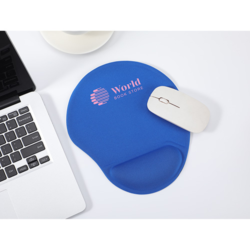 Picture of Wave Non-Slip Mouse Pad with Gel Wrist Rest