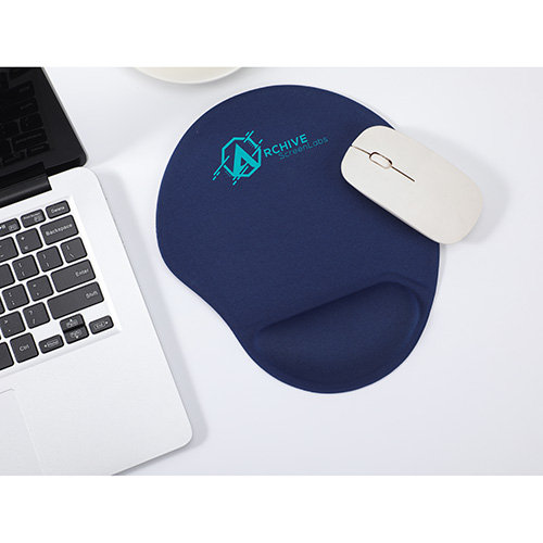 Picture of Wave Non-Slip Mouse Pad with Gel Wrist Rest