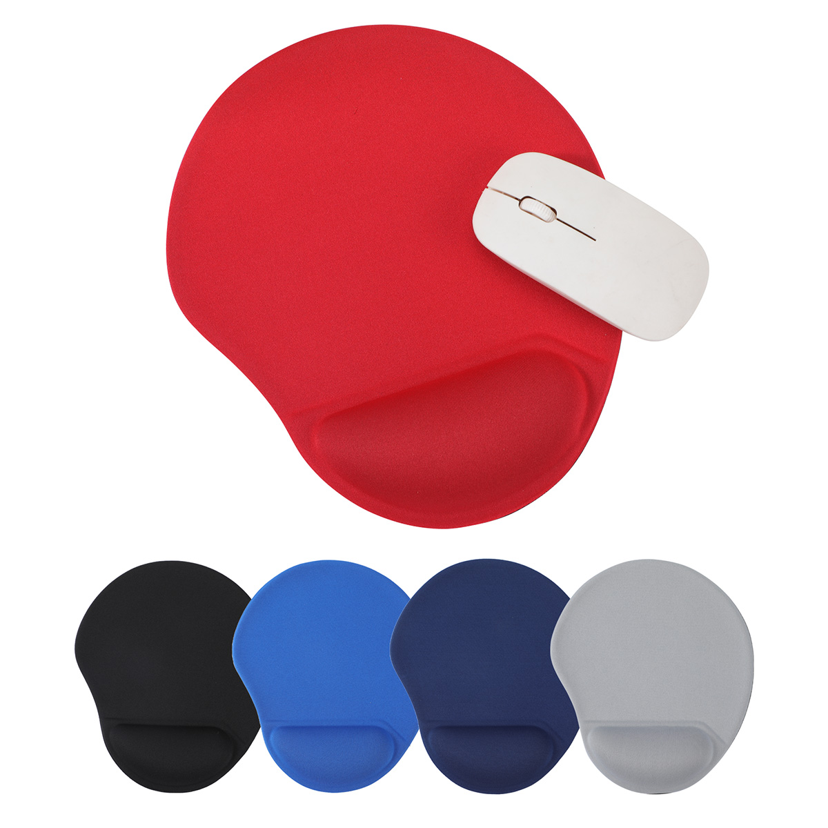 Picture of Wave Non-Slip Mouse Pad with Gel Wrist Rest