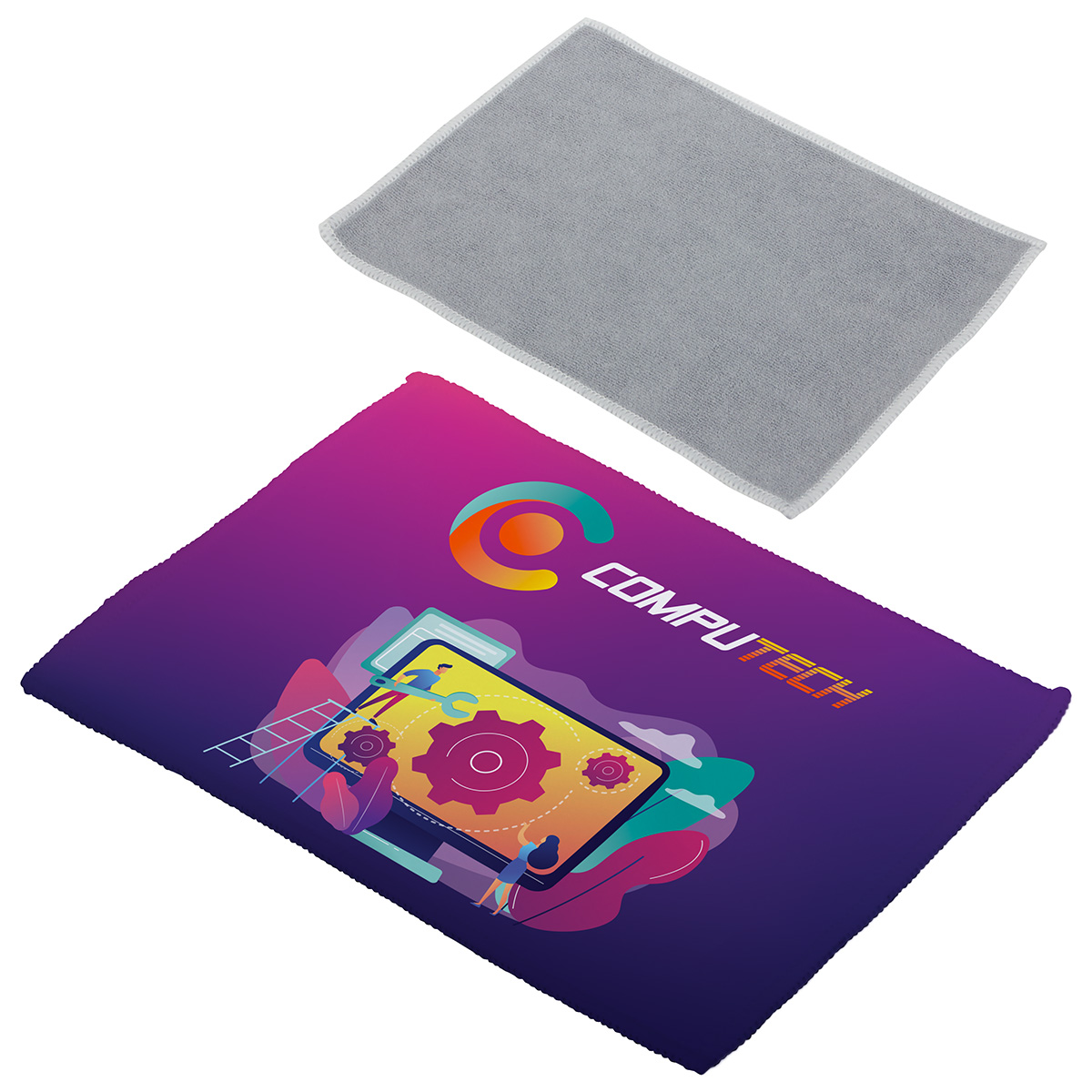 Picture of Quick Clean 5" x 7-1/8" Dual Sided Microfiber Cloth - Full Color