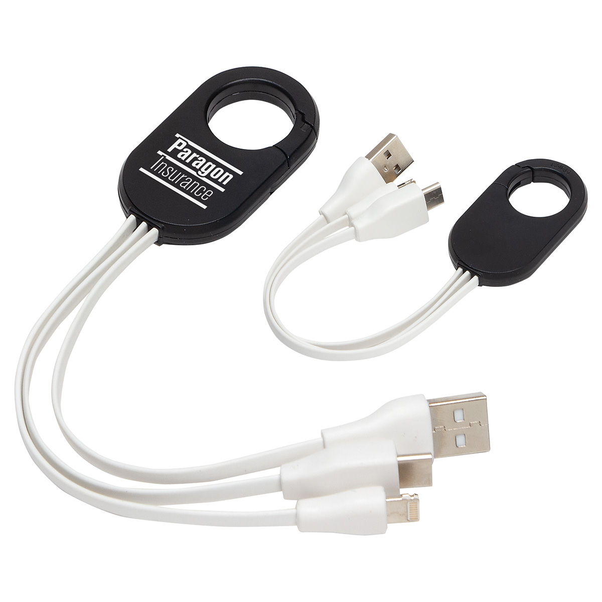 Picture of Triad 3-in-1 Charging Cable with Carabiner Clip