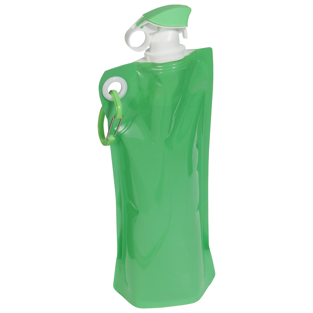 Picture of Flip Top Foldable Water Bottle with Carabiner