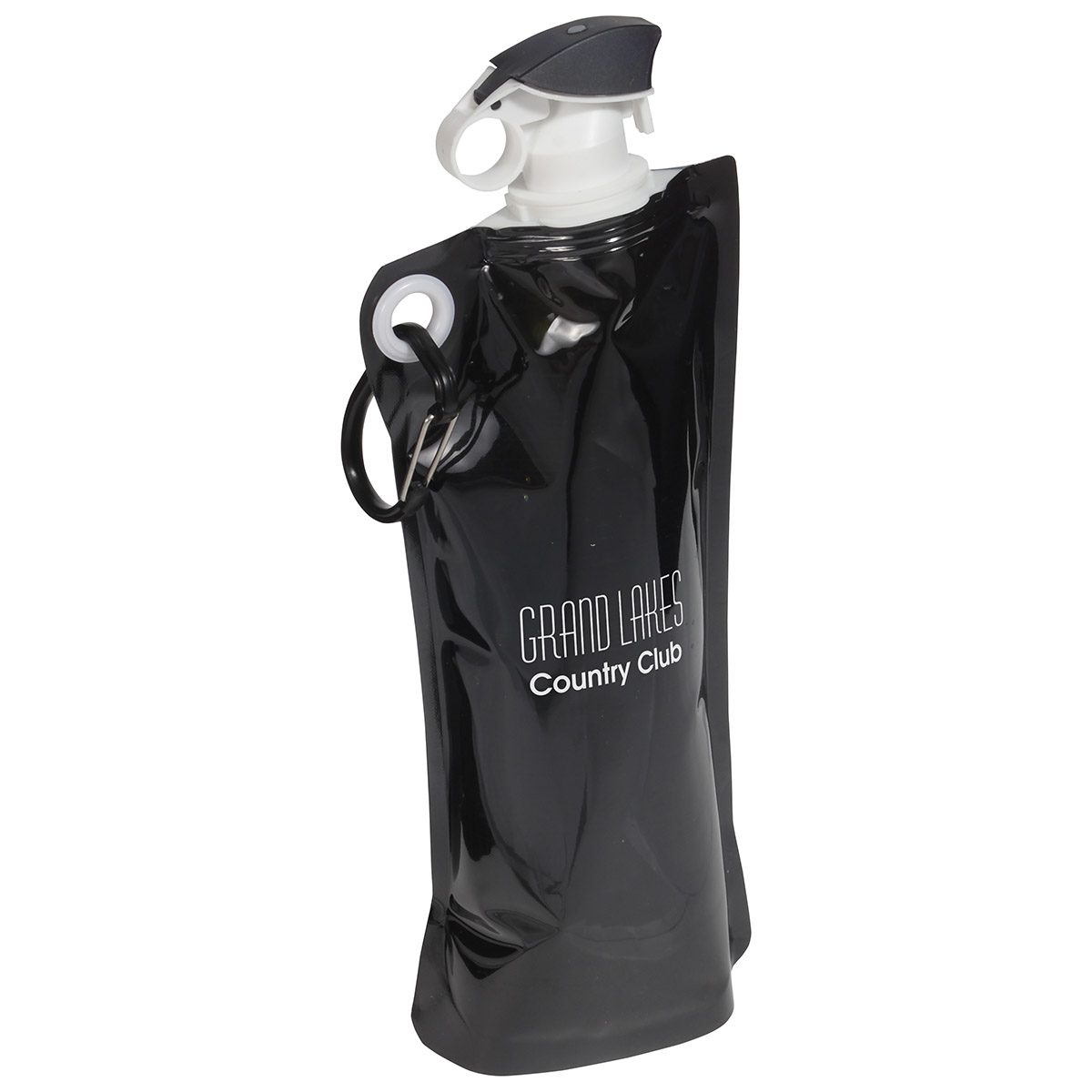 Picture of Flip Top Foldable Water Bottle with Carabiner