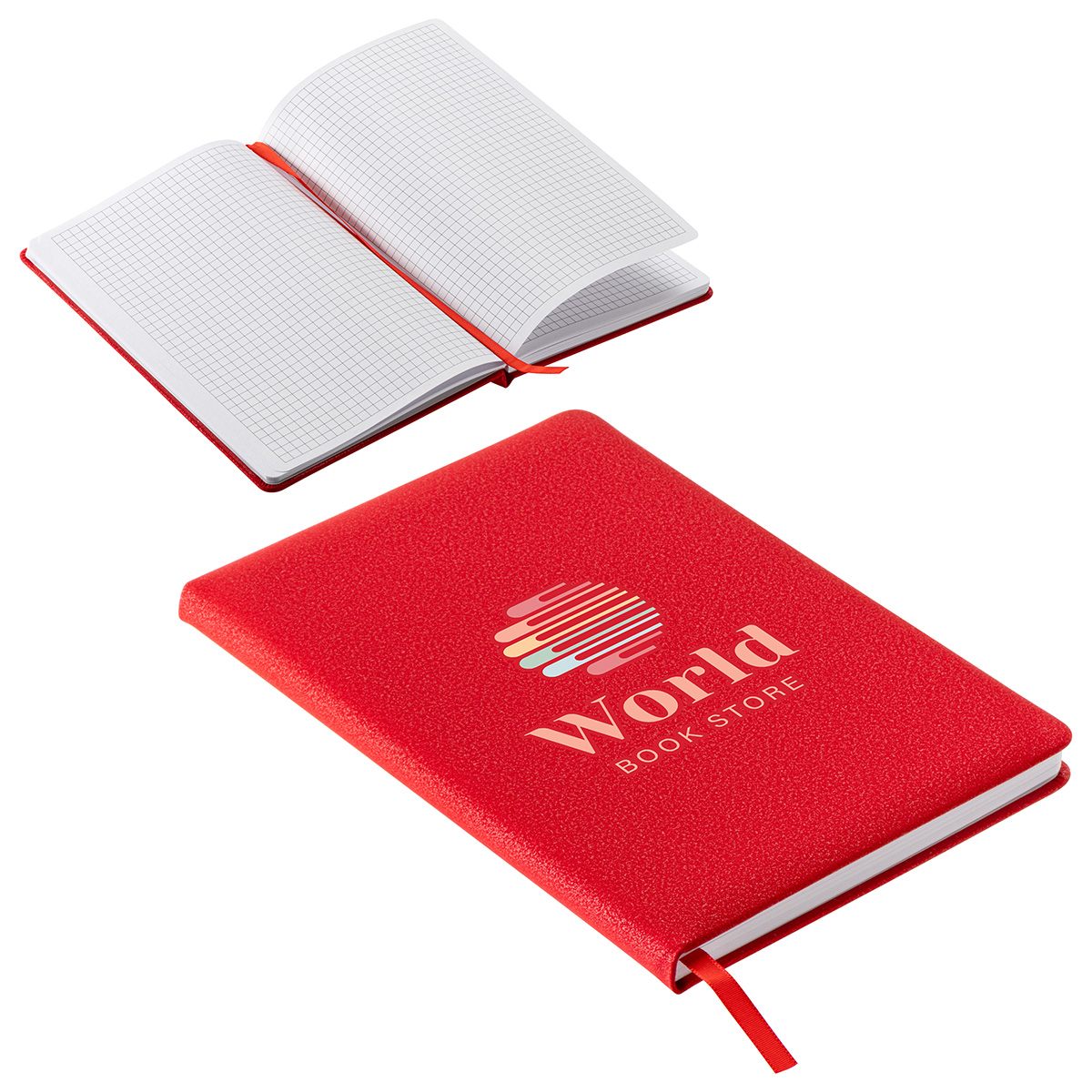 Picture of Draftsman Padded Hardcover Journal with Grid-Lined Paper