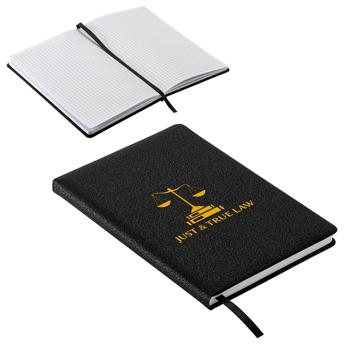 Picture of Draftsman Padded Hardcover Journal with Grid-Lined Paper