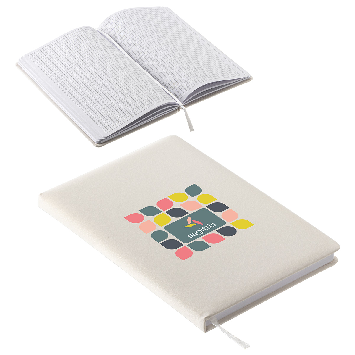Picture of Draftsman Padded Hardcover Journal with Grid-Lined Paper