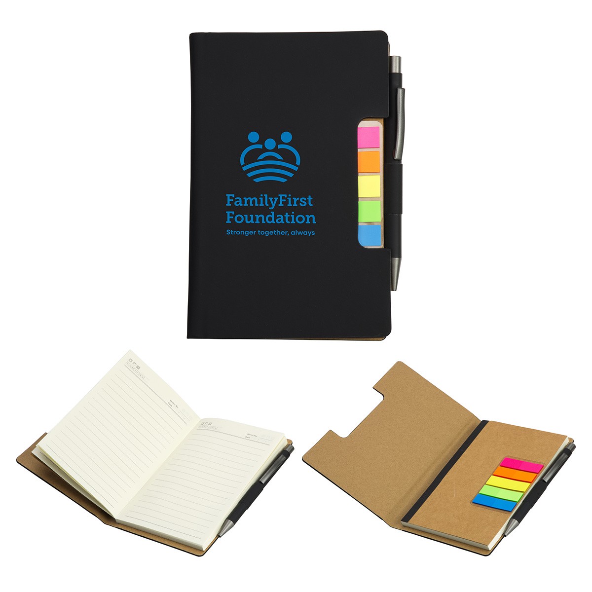 Picture of Alliance Hardcover Journal With Sticky Flags & Pen