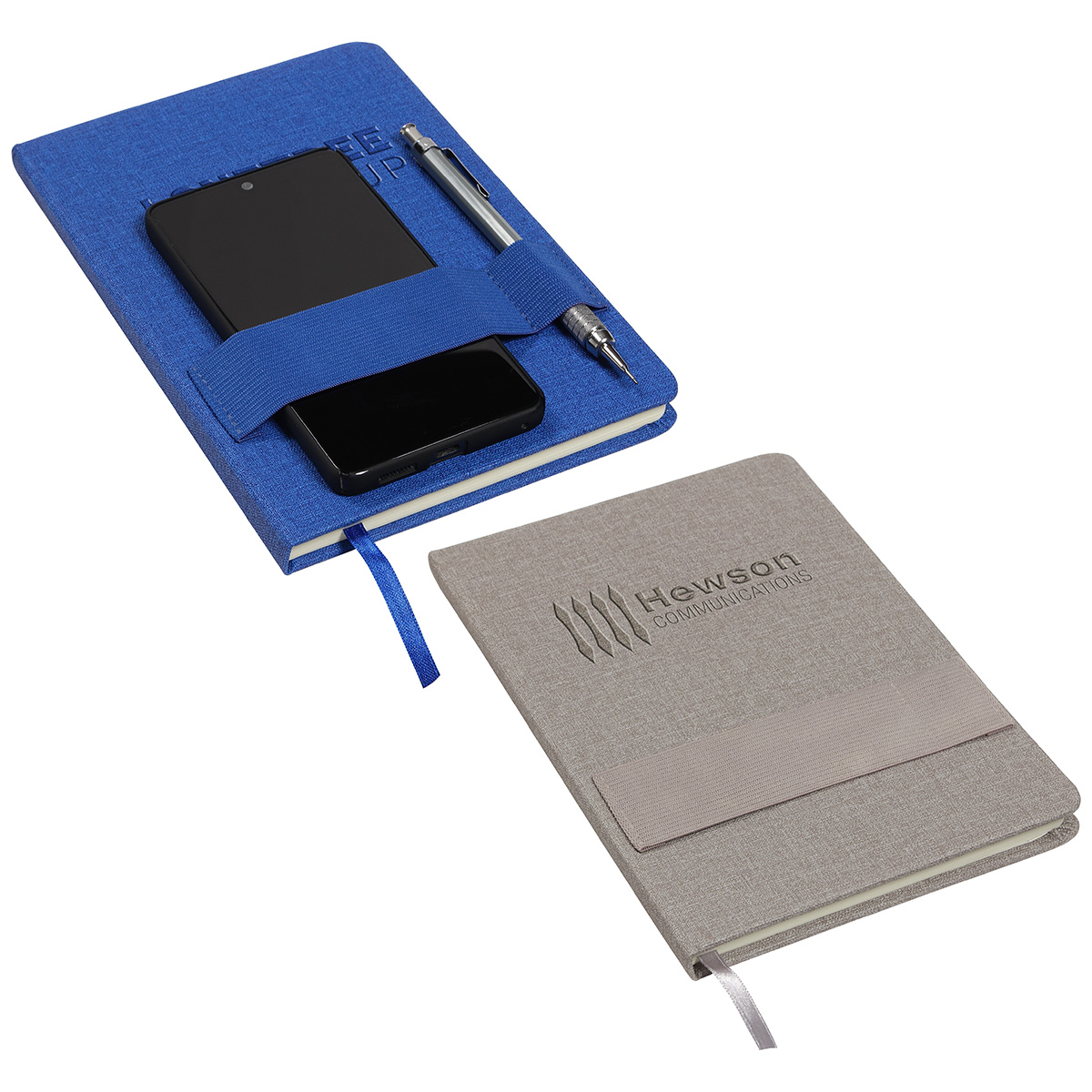 Picture of Council Textured Journal with Phone + Pen Holder
