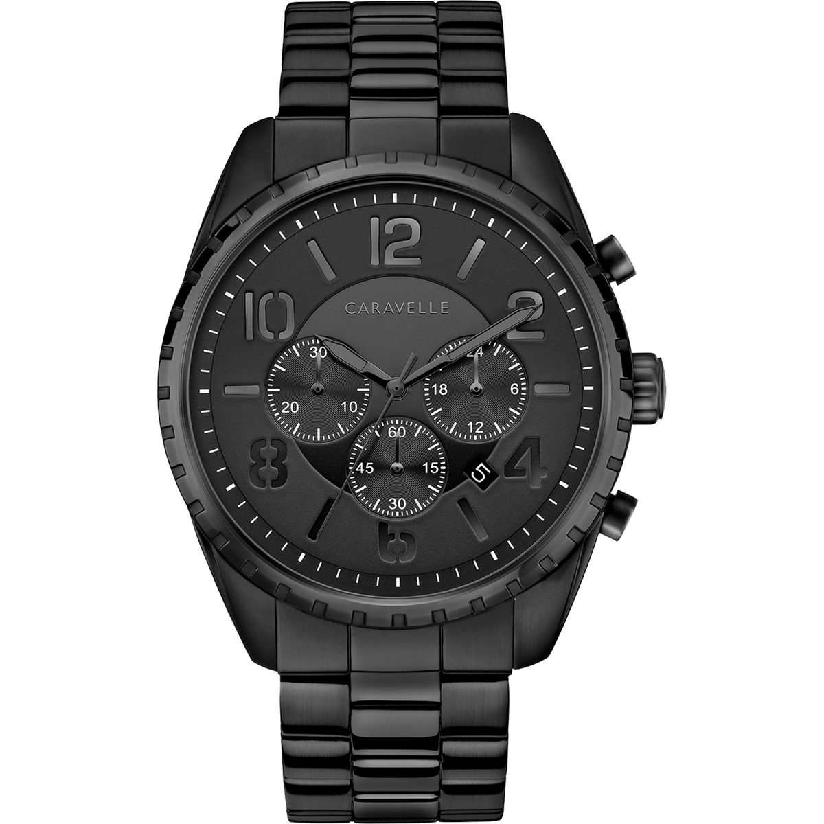 Picture of Caravelle by Bulova Men's Black Stainless Steel Chronograph Watch