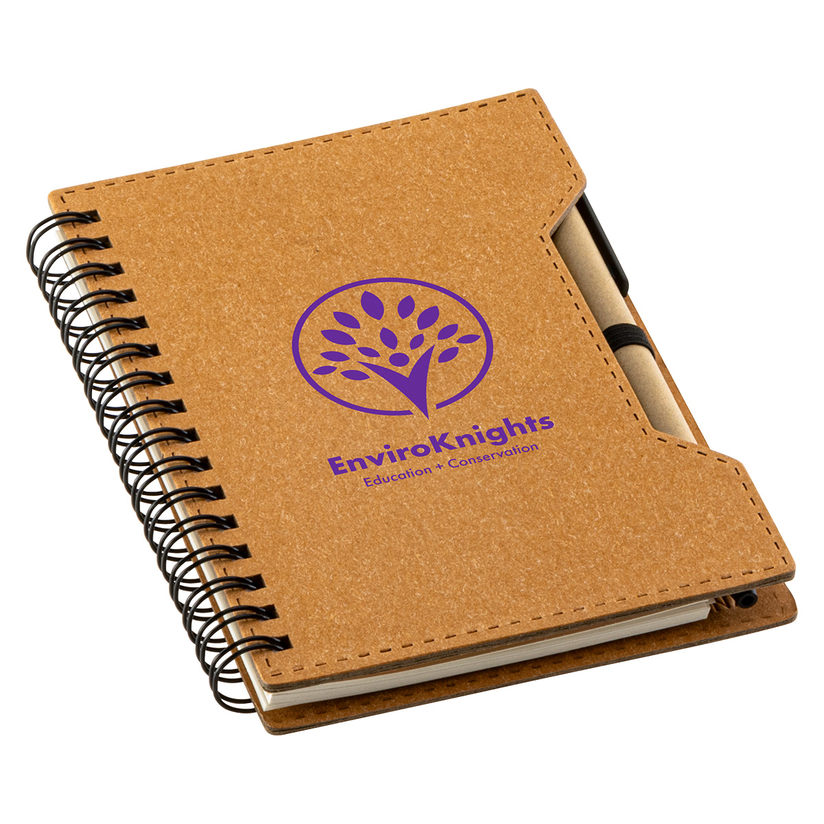 Picture of Agenda Recycled Spiral Notebook with Sticky Notes & Pen