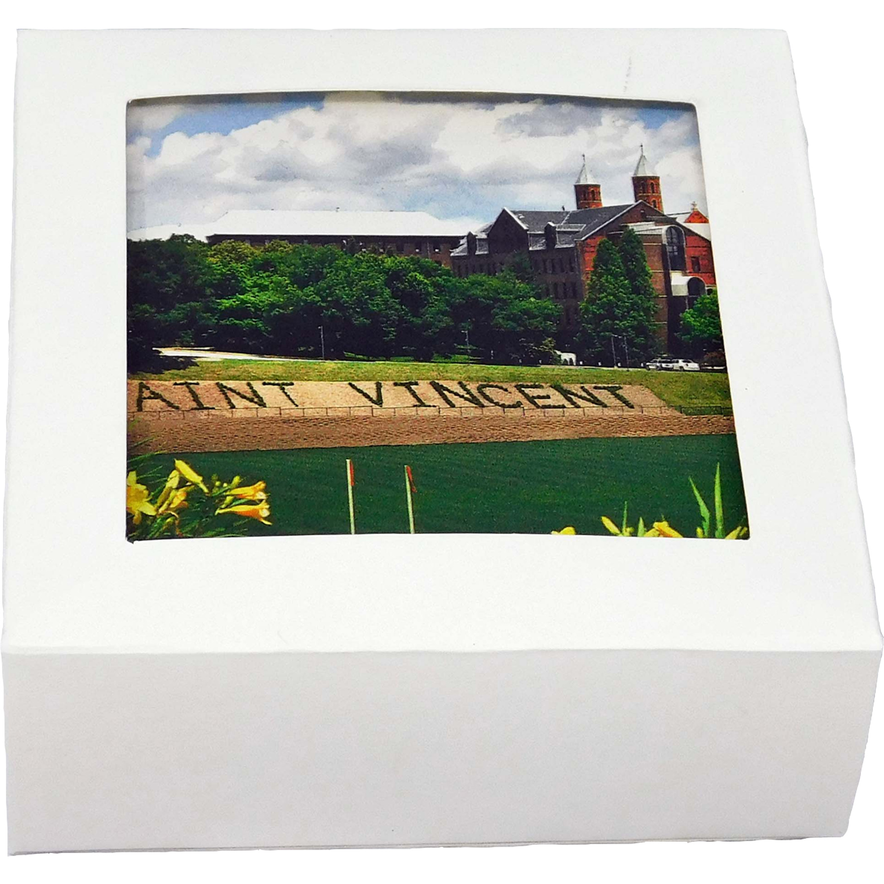 Picture of Round Ceramic Coaster: 4 Pc. Set with Stand