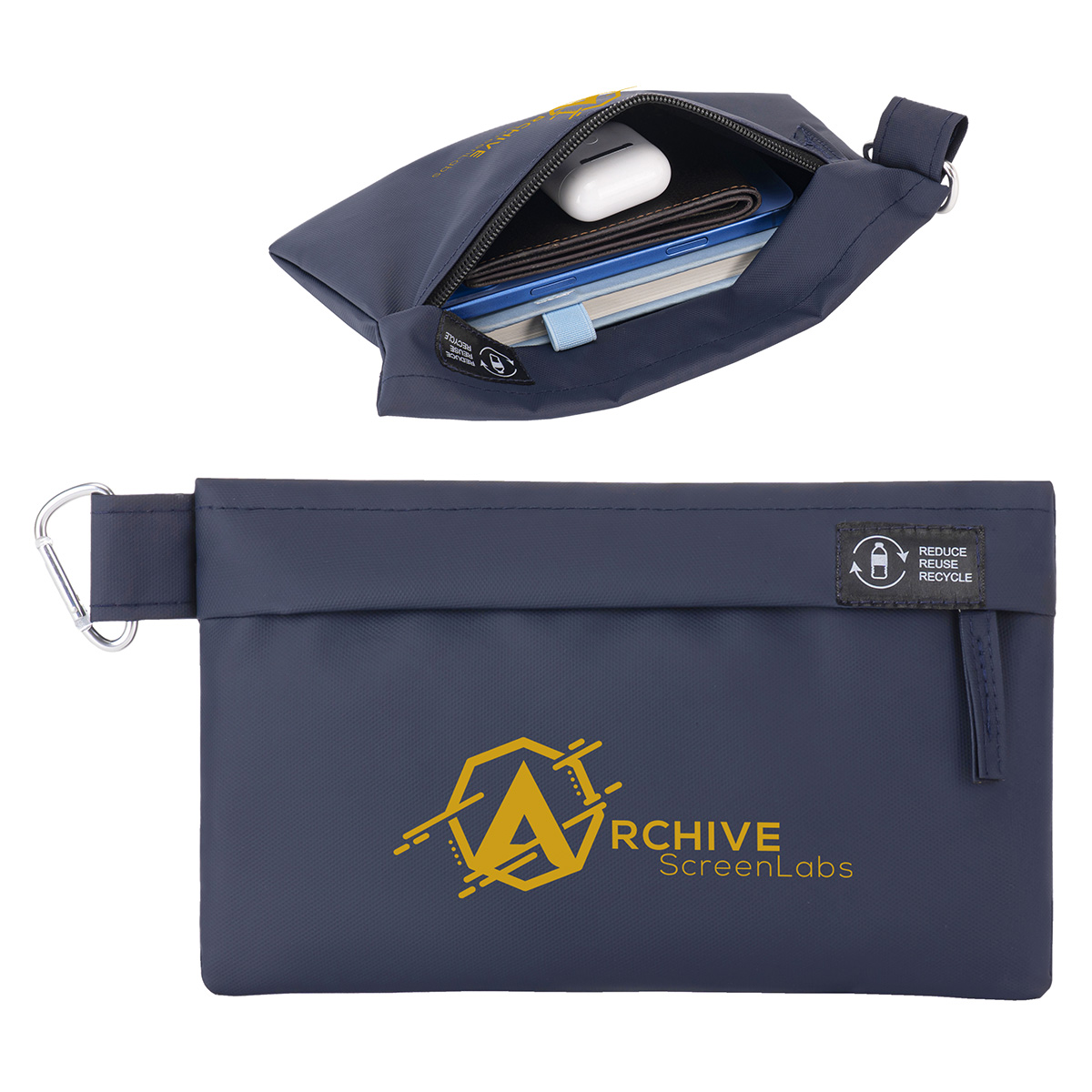 Picture of Lakeshore Recycled Nylon Utility Pouch with Carabiner