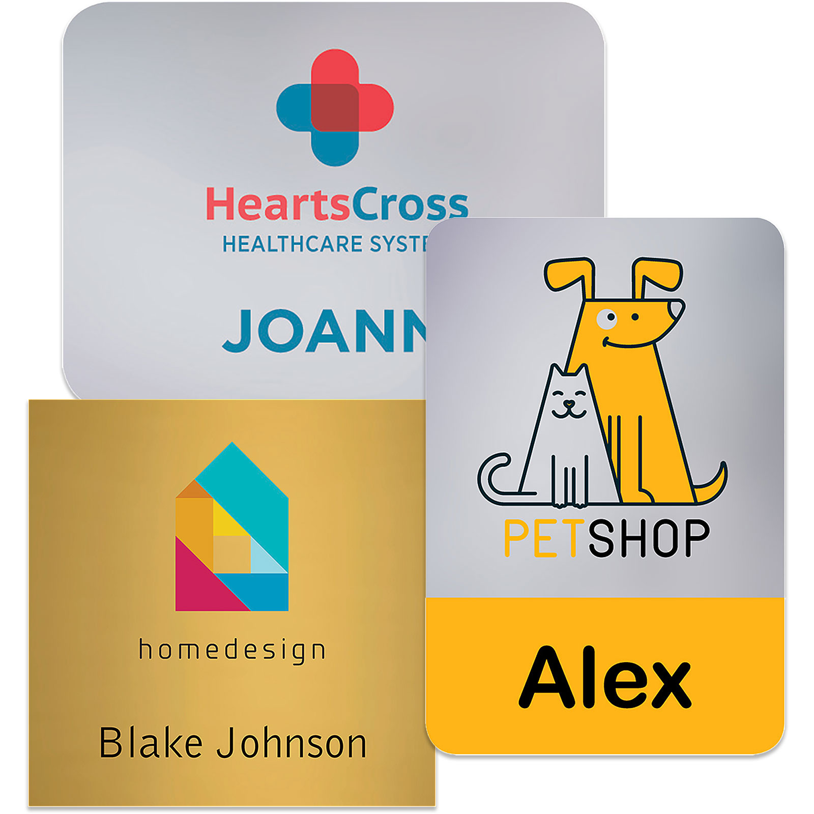 Picture of Charleston Plastic Name Badge (Custom sized between 3 and 6 sq. in.)