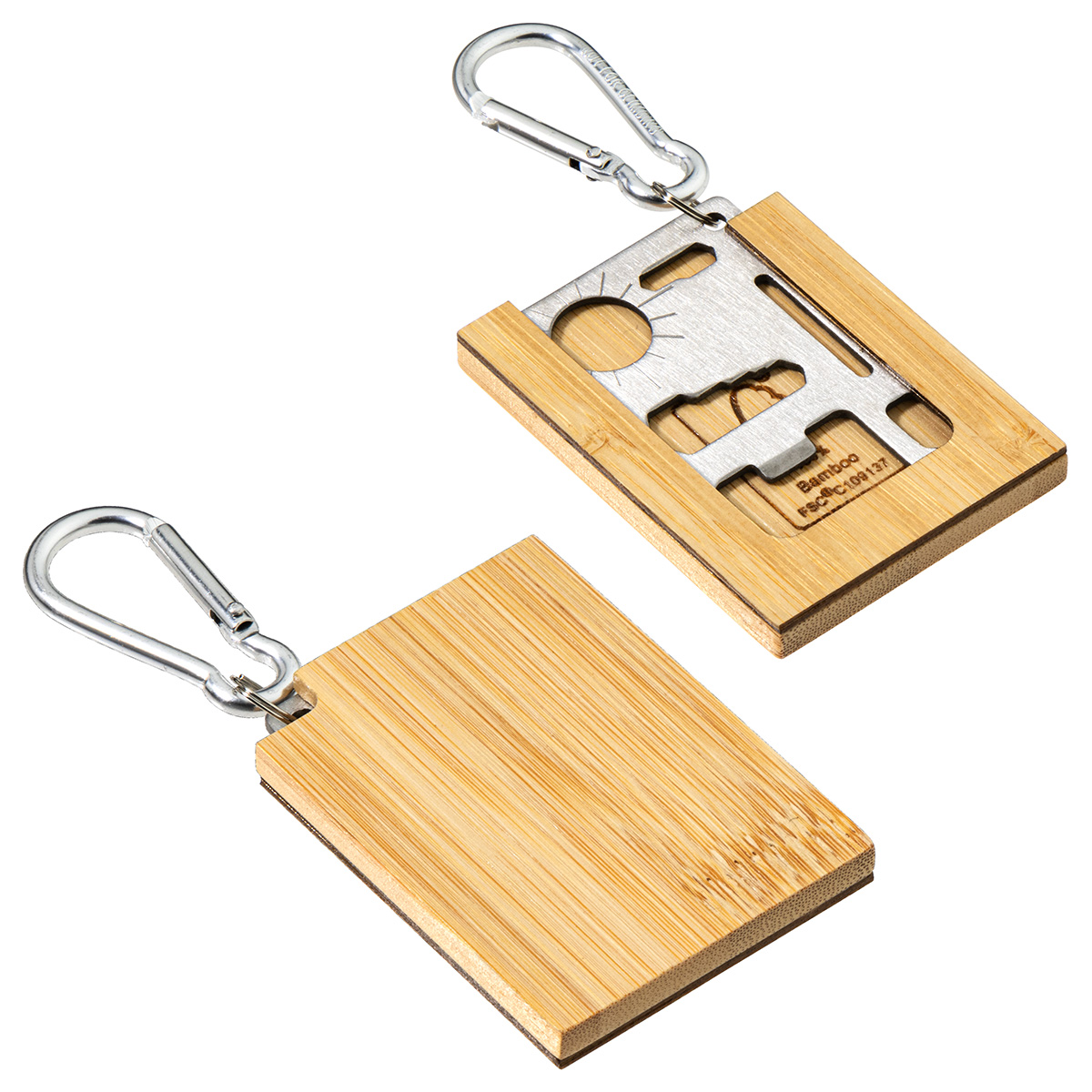 Picture of Best Buddy Tools® Bamboo Multi-Tool with Carabiner