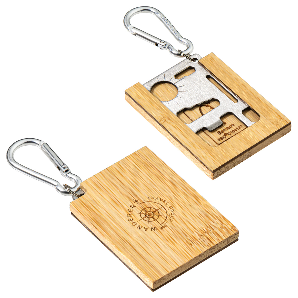 Picture of Best Buddy Tools® Bamboo Multi-Tool with Carabiner