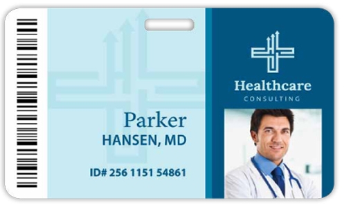 Picture of Minneapolis Plastic Name Badge (Standard Size 3 3/8" x 2 1/8", Horizontal Orientation)