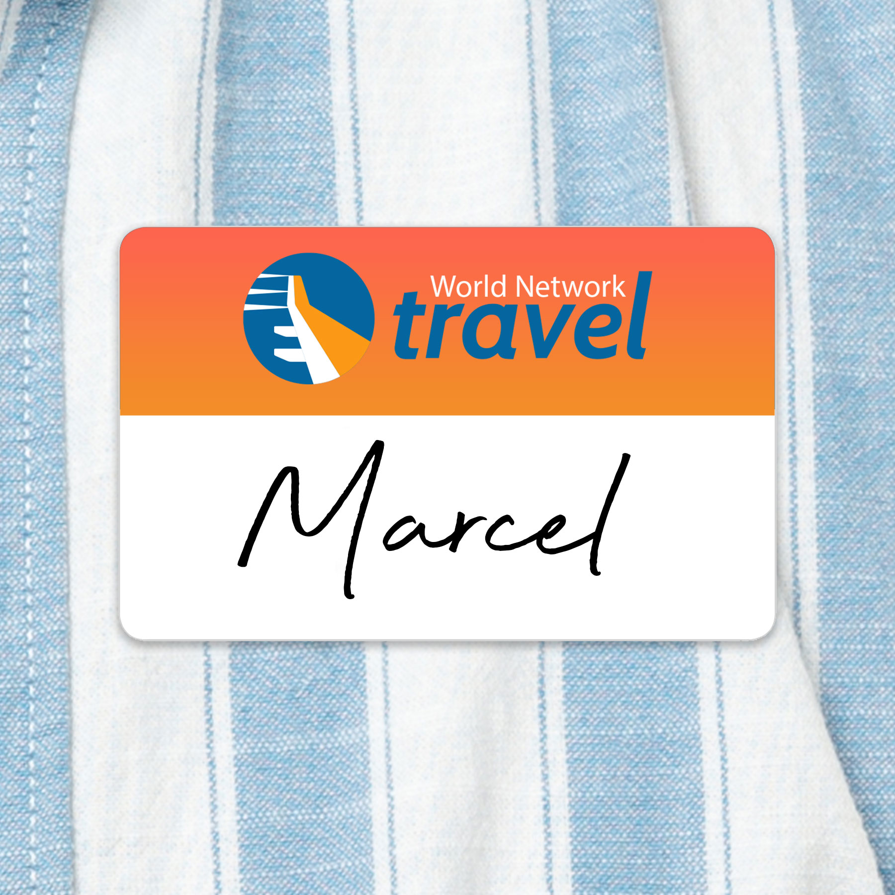 Picture of Value Reusable Name Badge: 3-3/8" X 2-1/8"