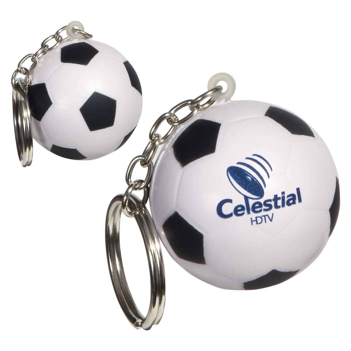 Picture of Soccer Ball Stress Reliever Key Chain