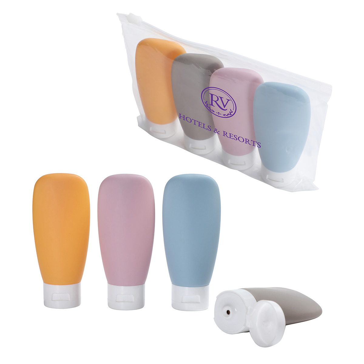 Picture of Continental 4-Bottle Travel Set in Zippered Pouch