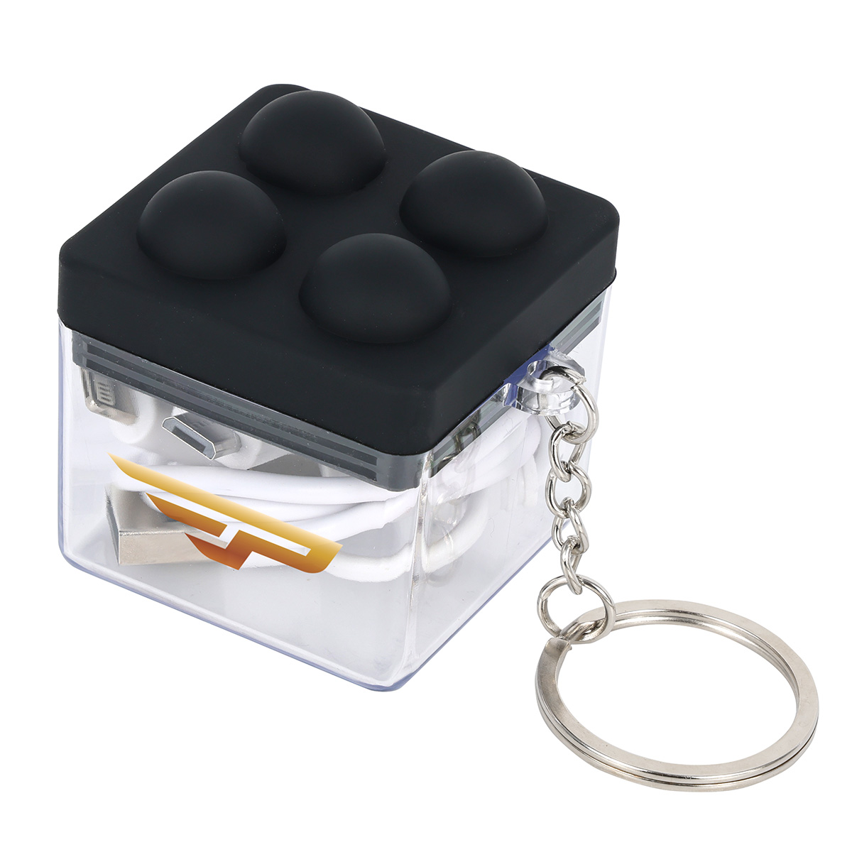 Picture of Push Pop Charging Cable with Keyring & Screen Cleaner