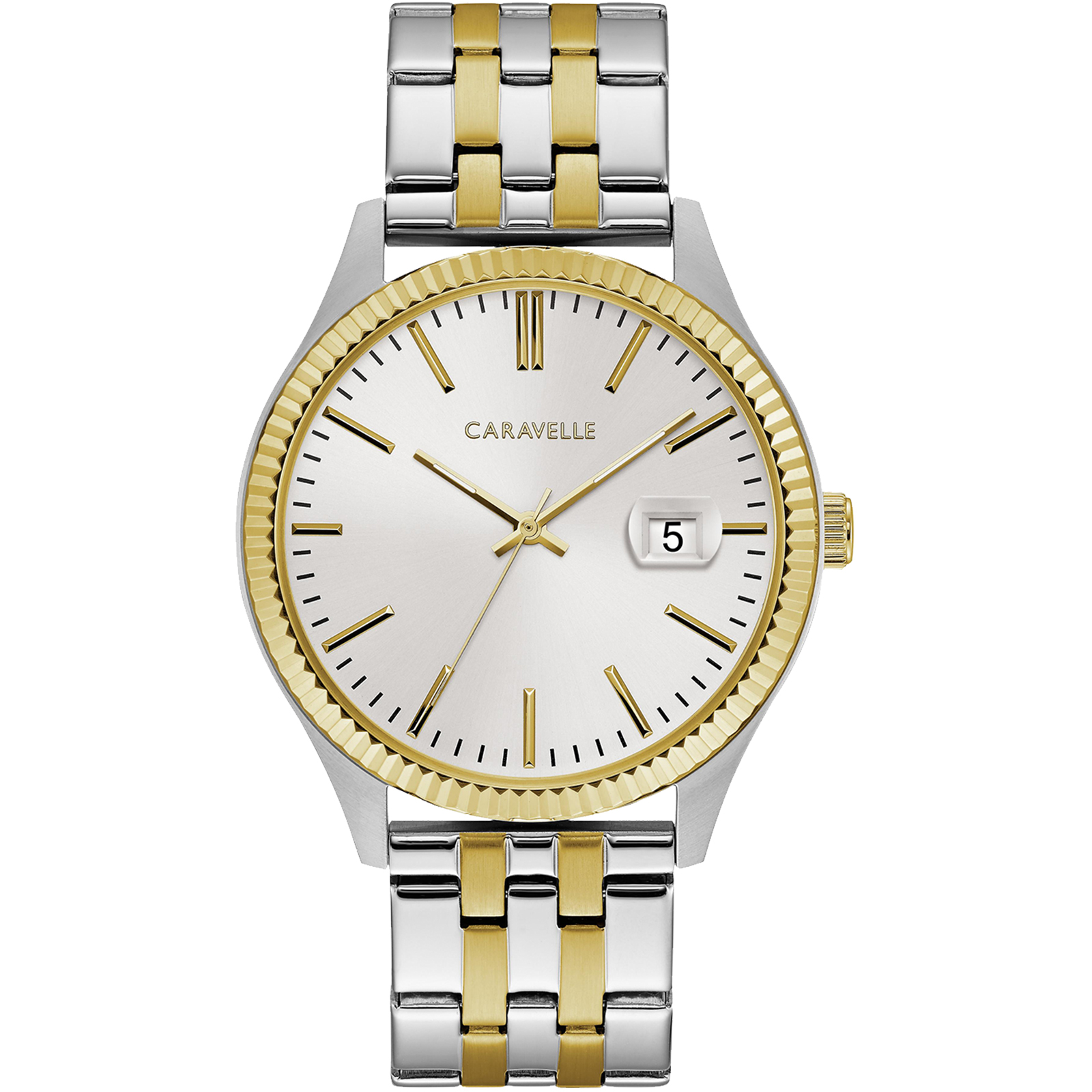 Picture of Caravelle by Bulova Men's Gold & Silver-Tone Stainless Steel Bracelet Watch