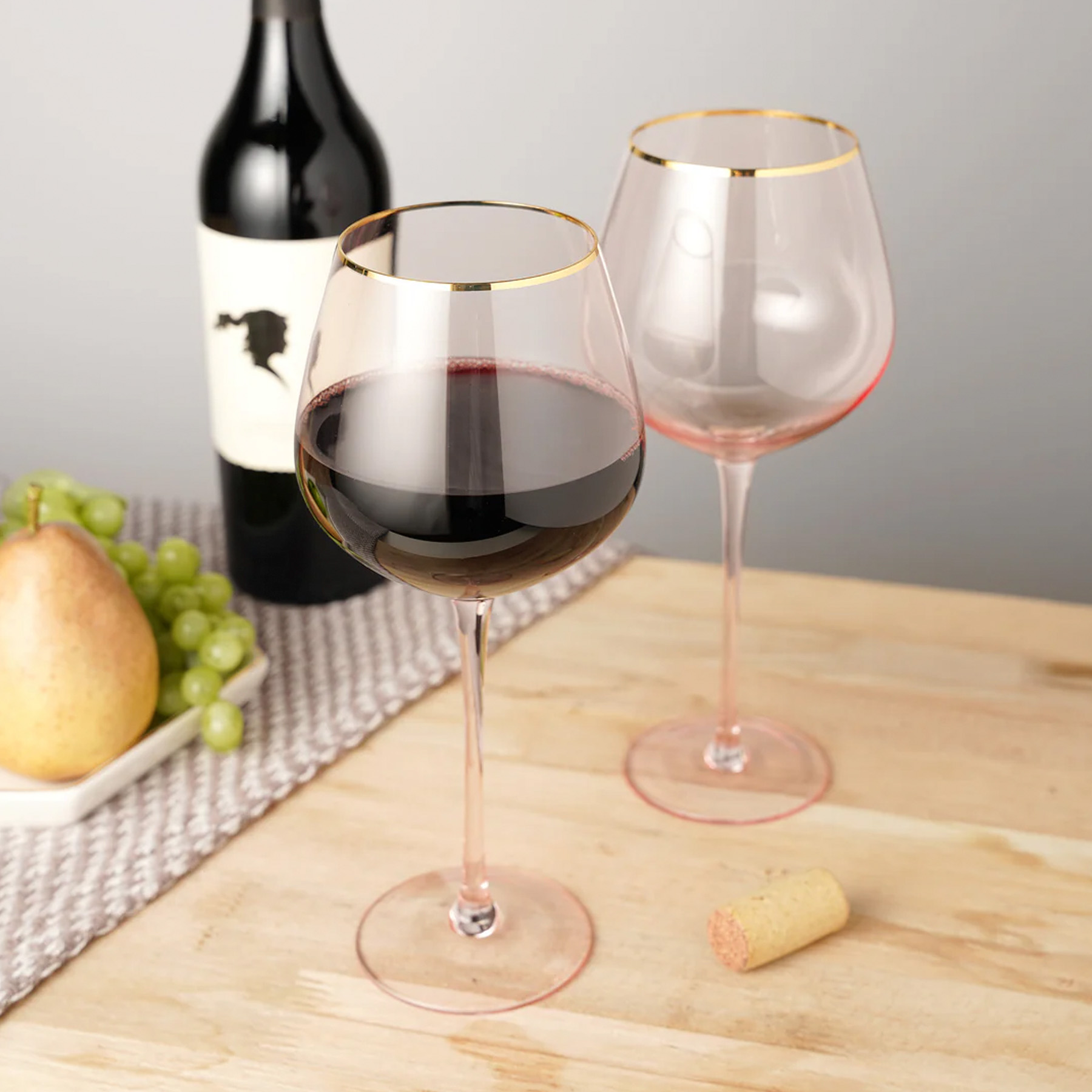 Picture of Twine Rose Crystal Red Wine Glass Set