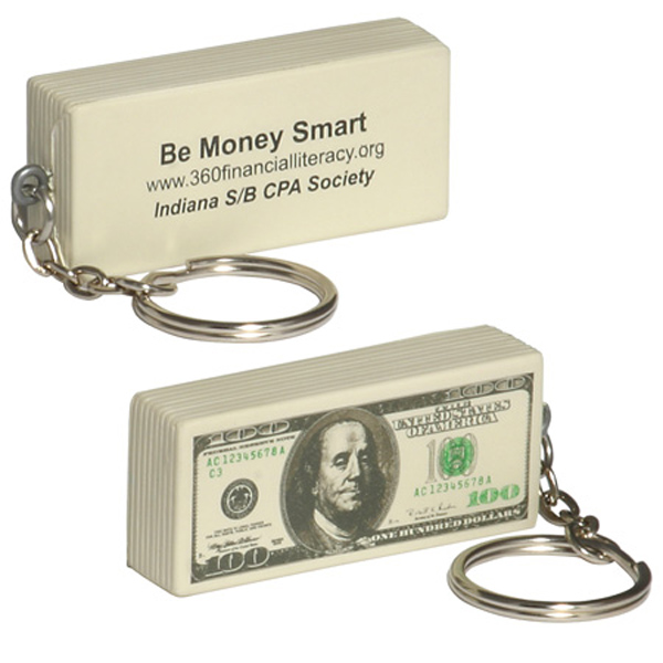 Picture of $100 Bill Stress Reliever Key Chain