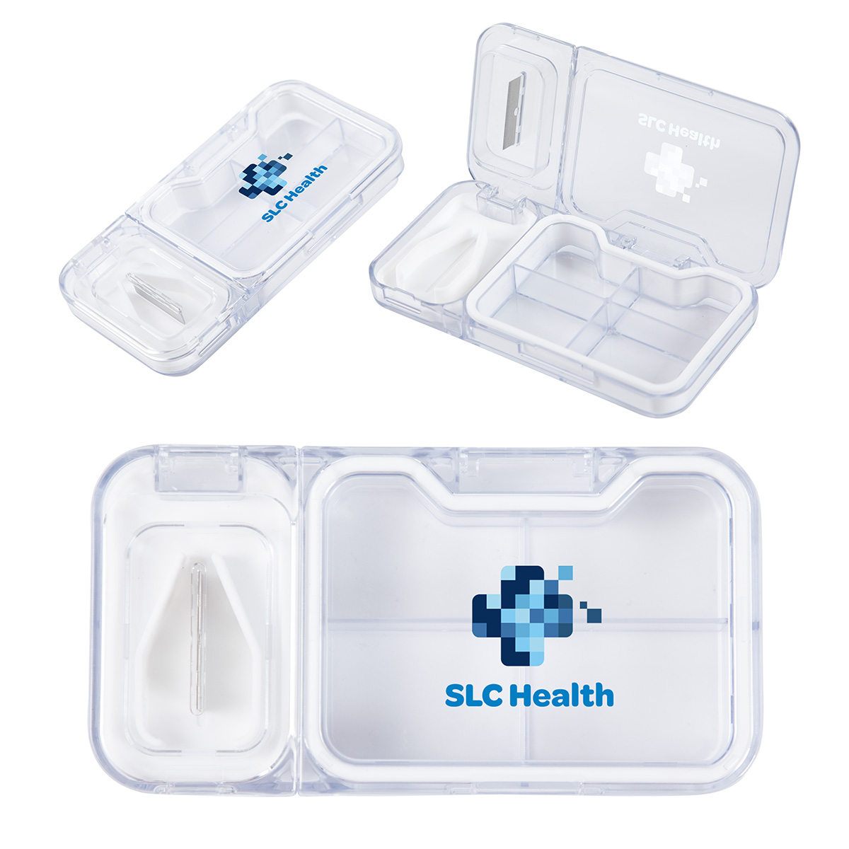 Picture of Cache 4-Compartment Pill Box with Tablet Cutter