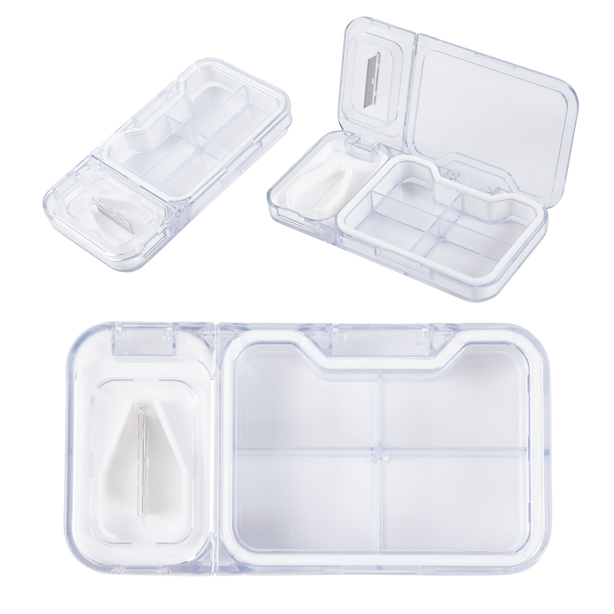 Picture of Cache 4-Compartment Pill Box with Tablet Cutter