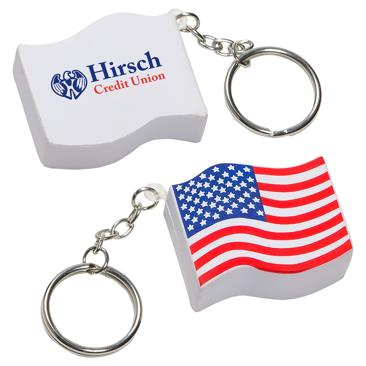 Picture of US Flag Stress Reliever Key Chain