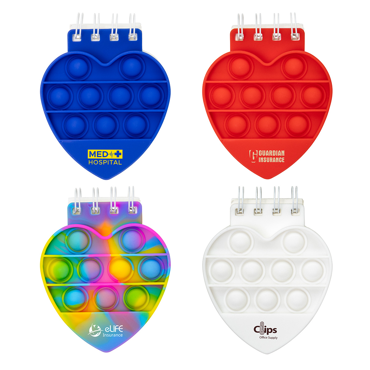 Picture of Heart Spiral Notebook Push Pop