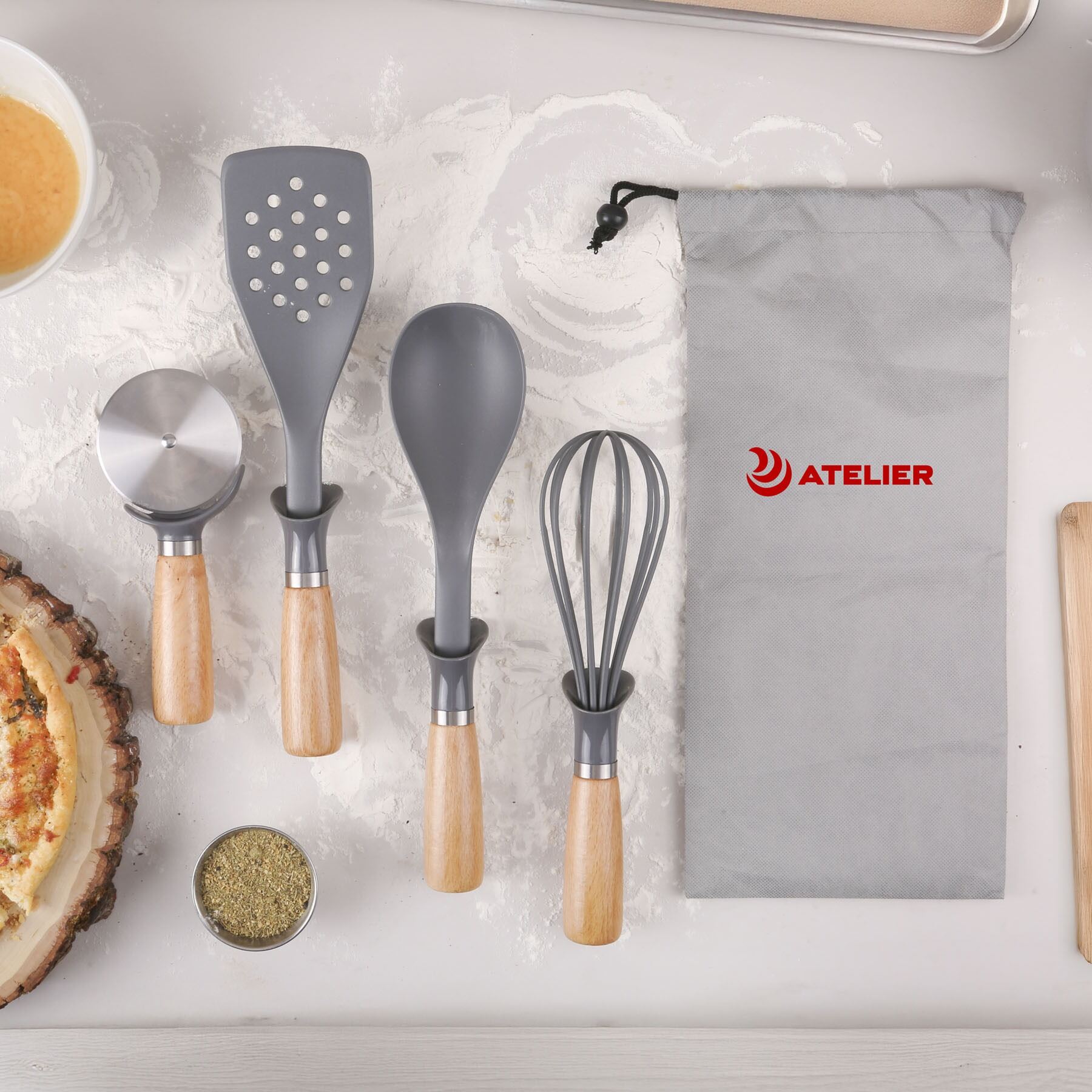Picture of 4 Pc. reGen Beechwood Utensil Set