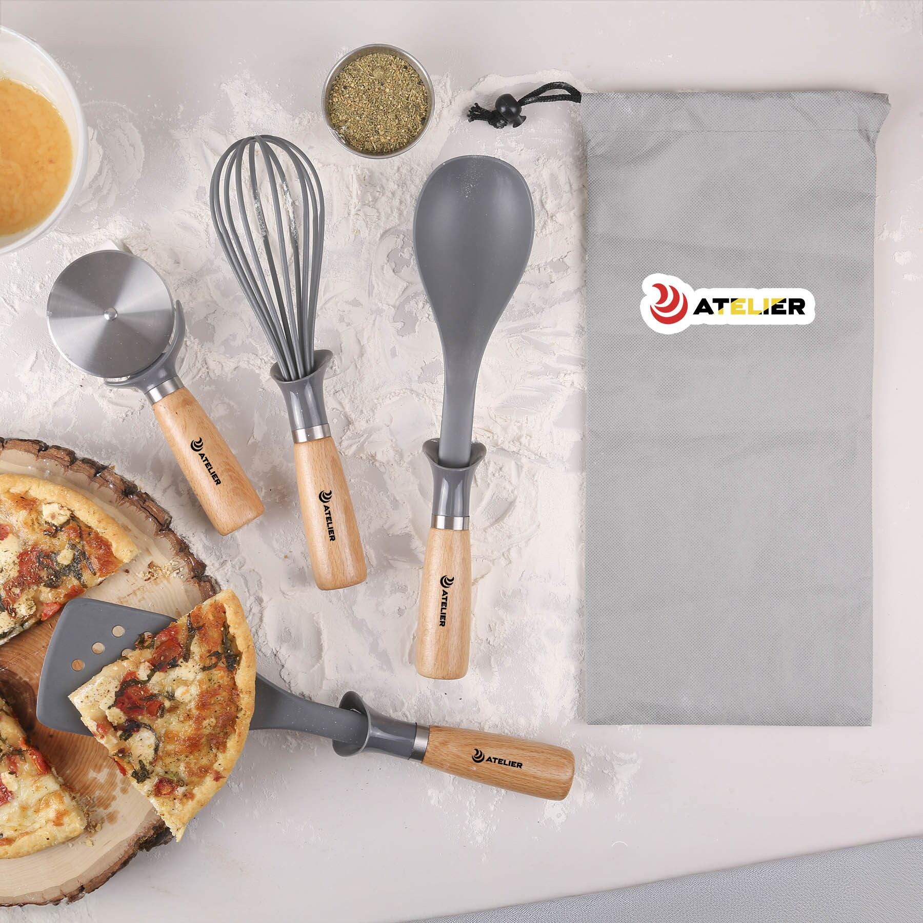 Picture of 4 Pc. reGen Beechwood Utensil Set