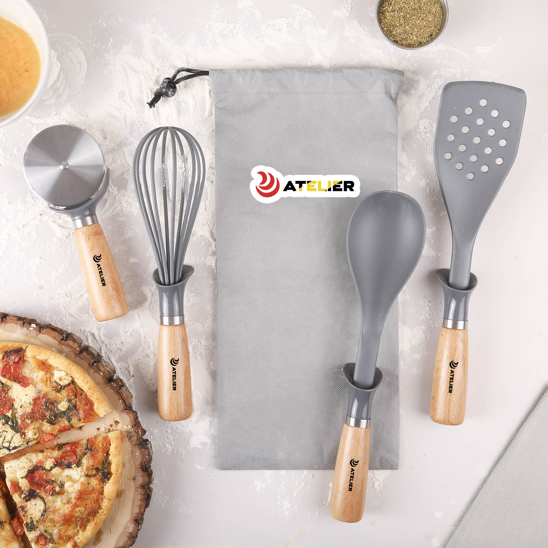 Picture of 4 Pc. reGen Beechwood Utensil Set