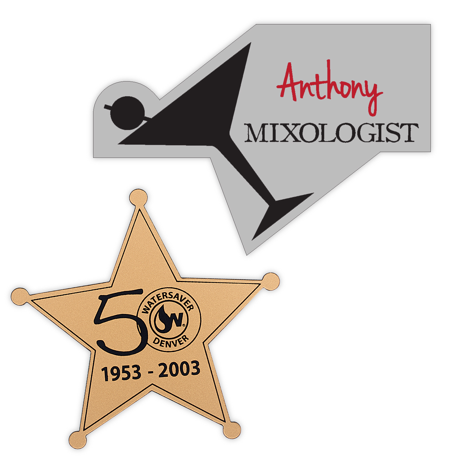 Picture of New Orleans Plastic Name Badge (Custom sized between 6 and 9 sq. in.)