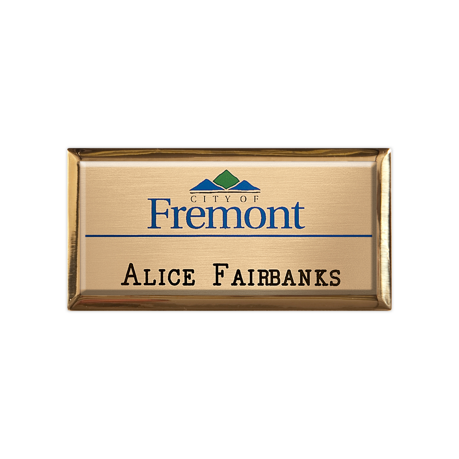Picture of New York Executive Metal Name Badge (Standard Size 1-1/2" x 3")