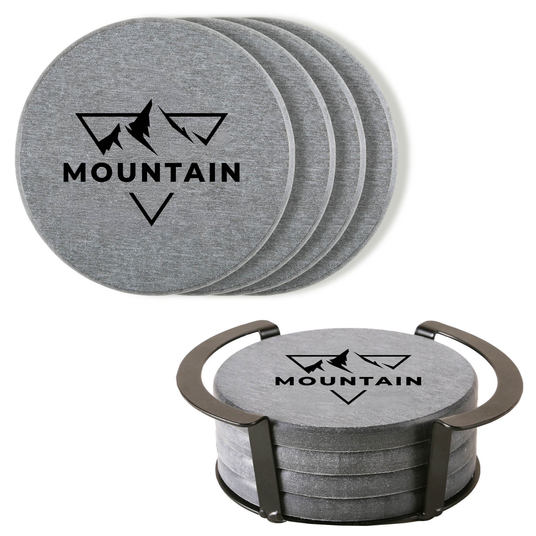 Picture of Relic Diatomite Coaster: 4 pc Set in Metal Stand