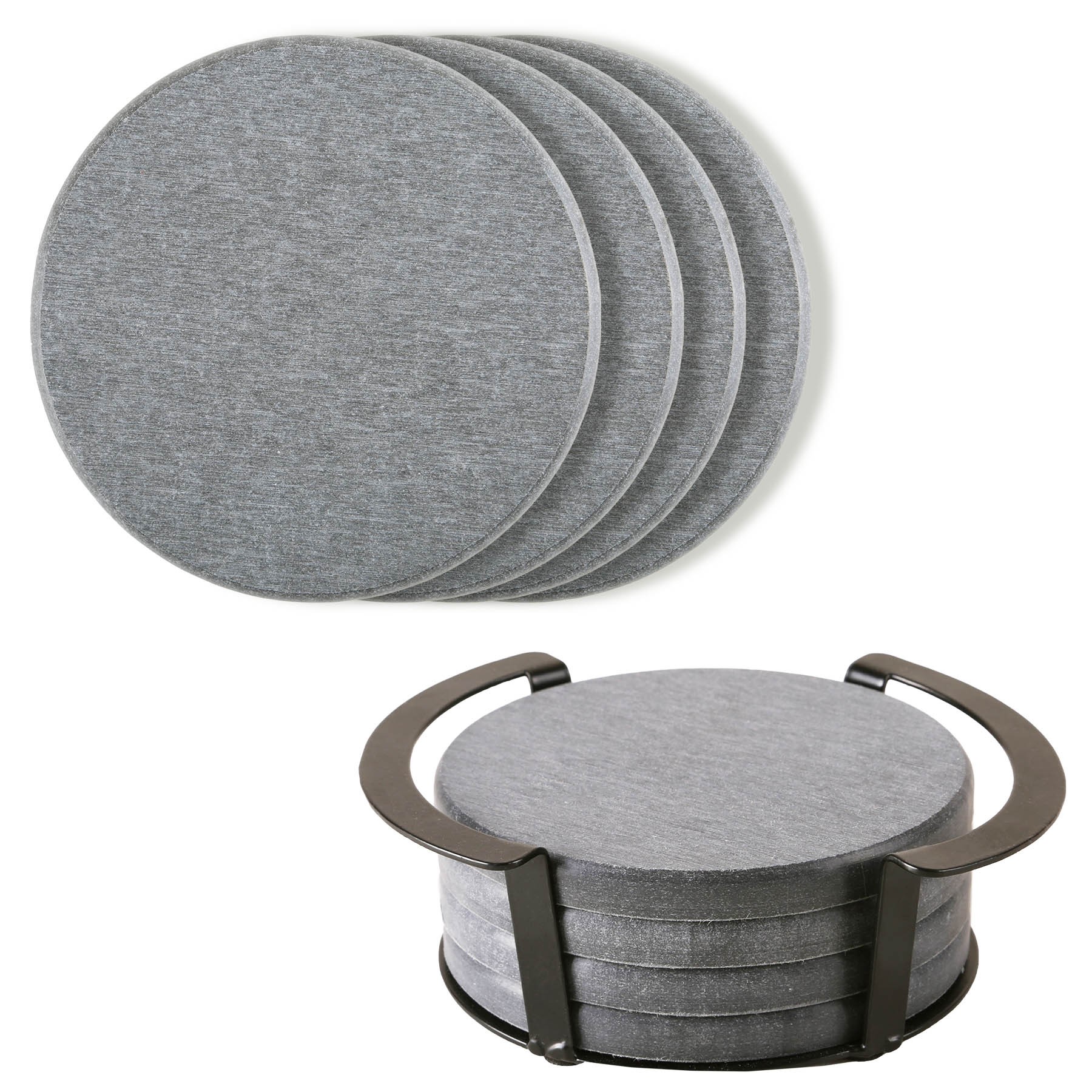 Picture of Relic Diatomite Coaster: 4 pc Set in Metal Stand