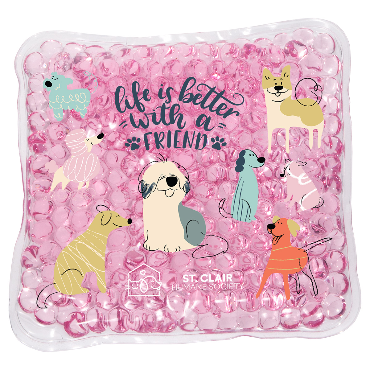 Picture of Full-Color Square Aqua Pearls™ Hot/Cold Pack