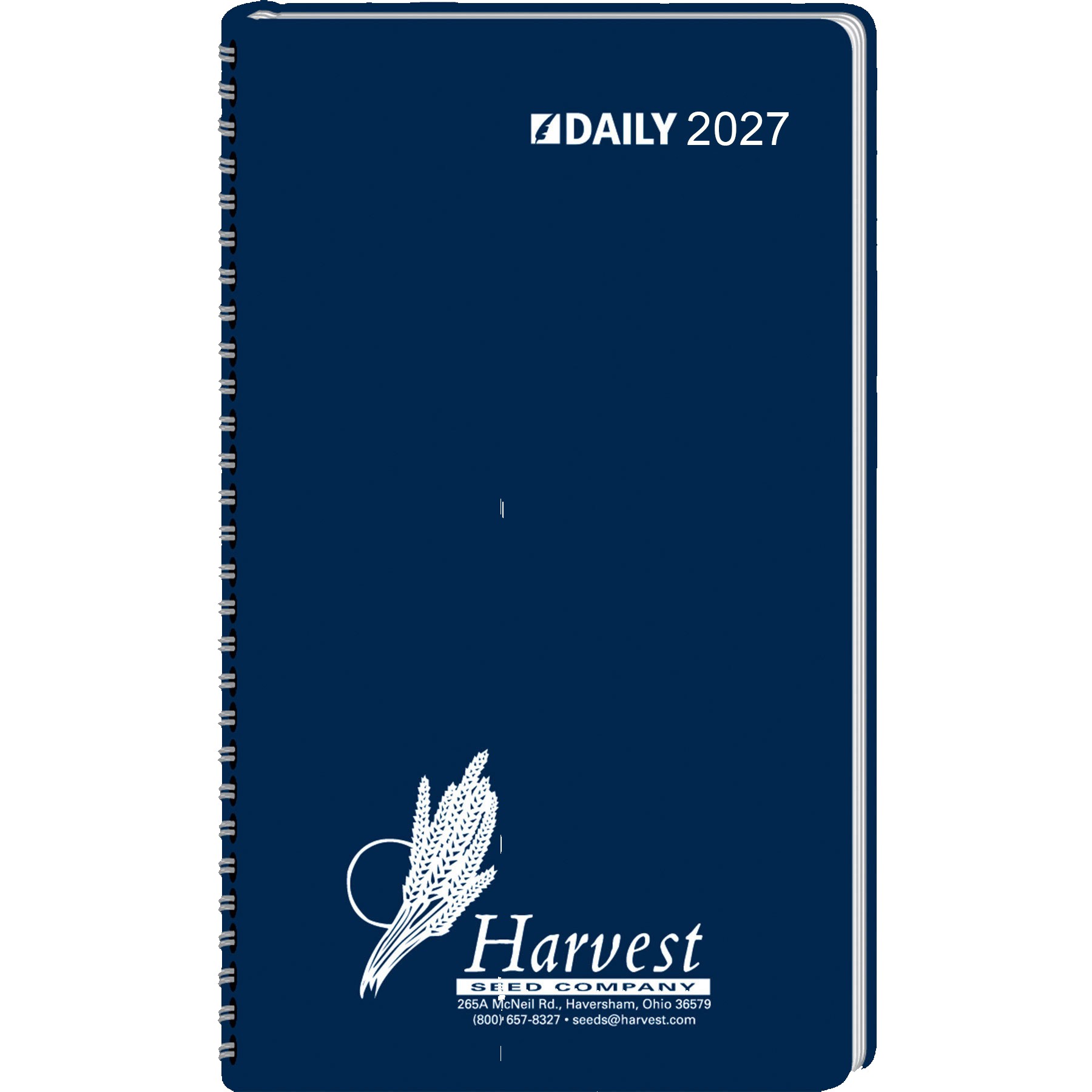 Picture of Ruled Desk Planner, 1 Day Per Page Wired to Cover: 2027
