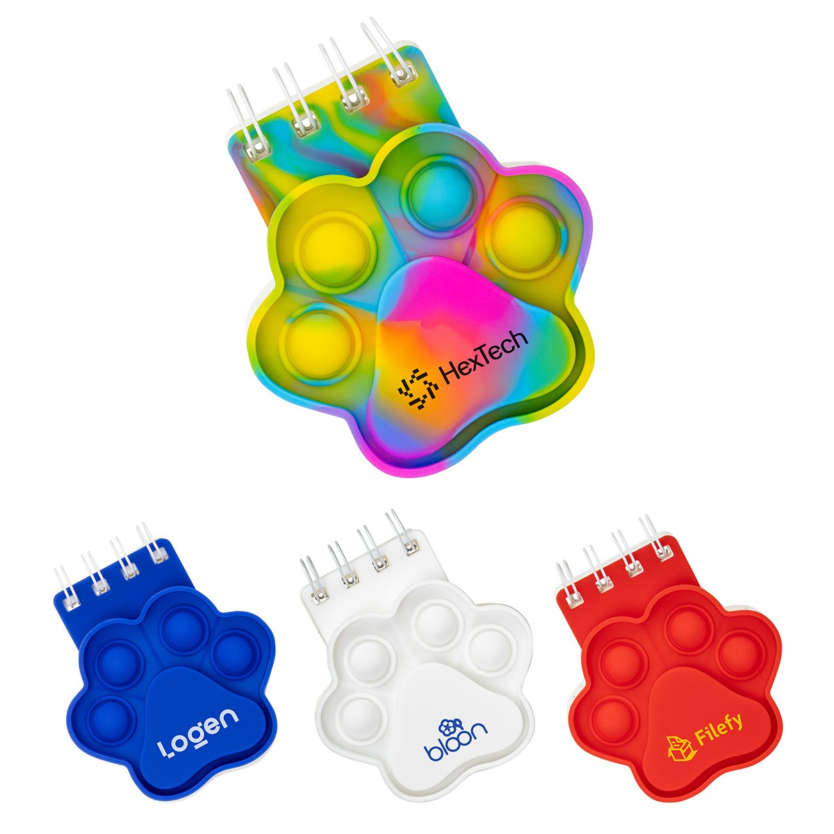 Picture of Paw Spiral Notebook Push Pop