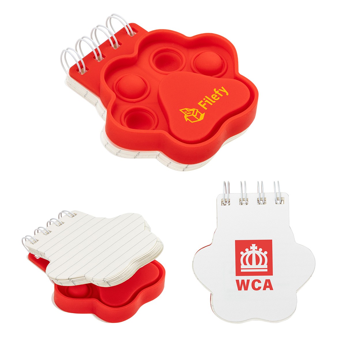 Picture of Paw Spiral Notebook Push Pop