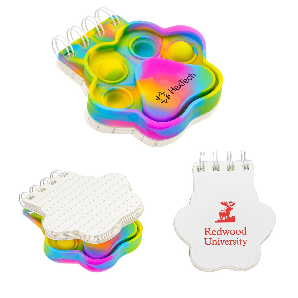 Picture of Paw Spiral Notebook Push Pop