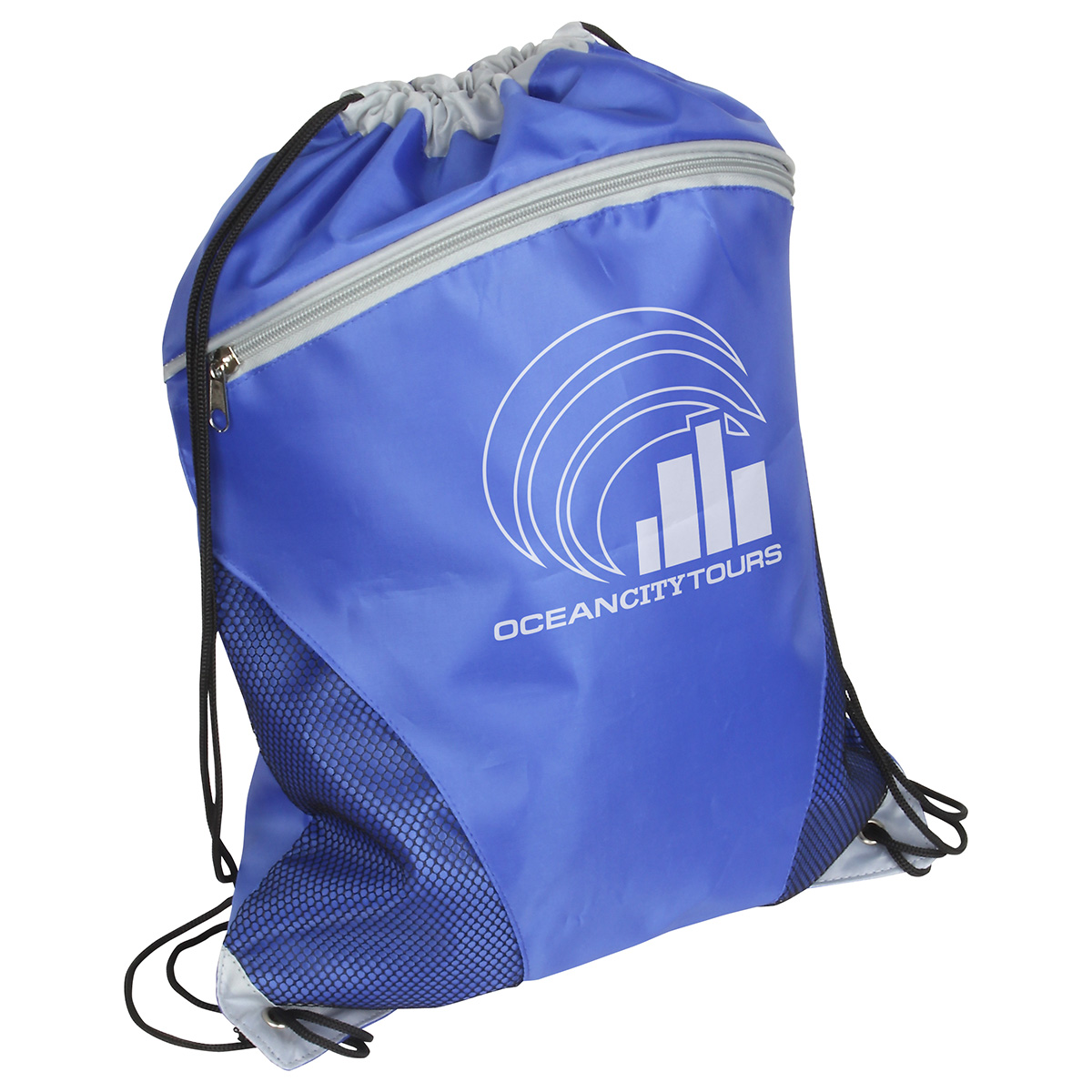 Picture of Cyclone Mesh Curve Polyester Drawstring Bag