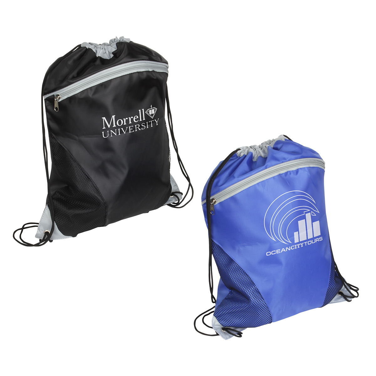 Picture of Cyclone Mesh Curve Polyester Drawstring Bag