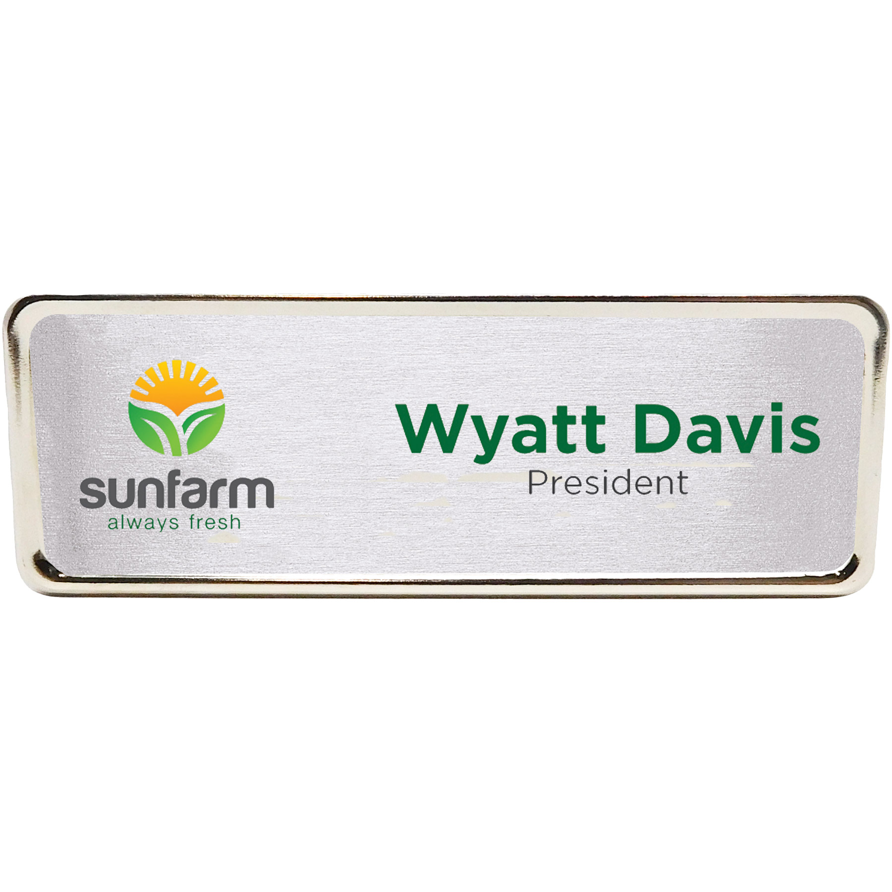 Picture of Columbus Express Metal Name Badge (standard 3 x 1)