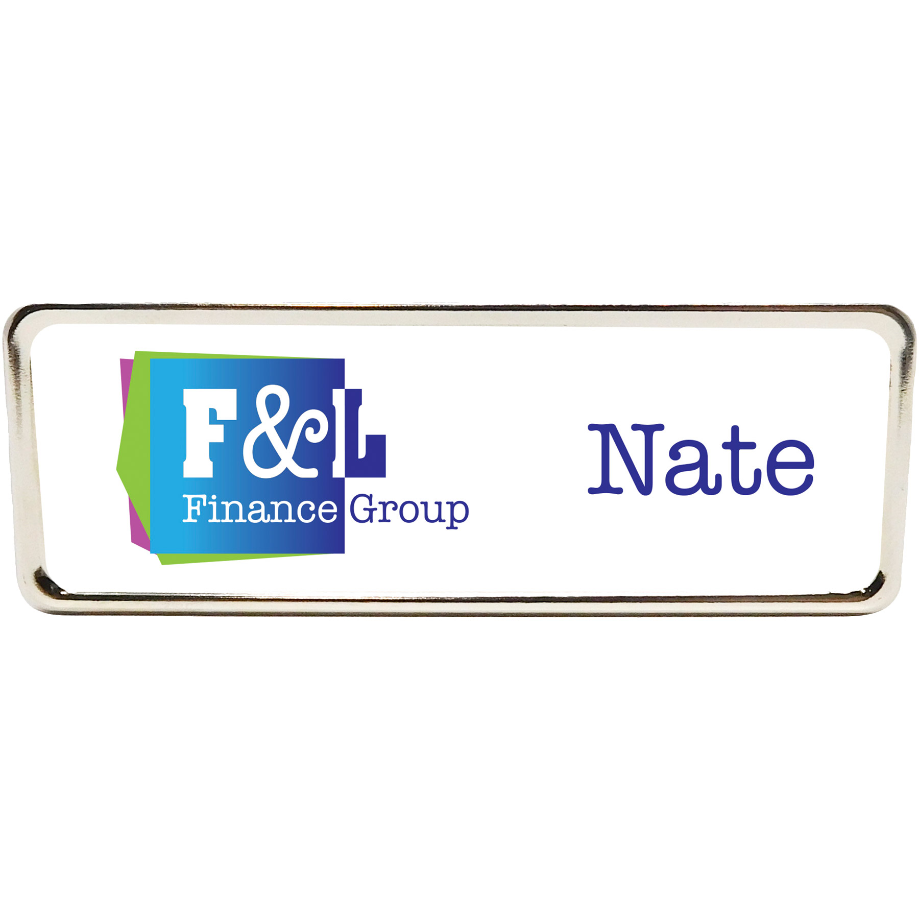 Picture of Columbus Express Metal Name Badge (standard 3 x 1)