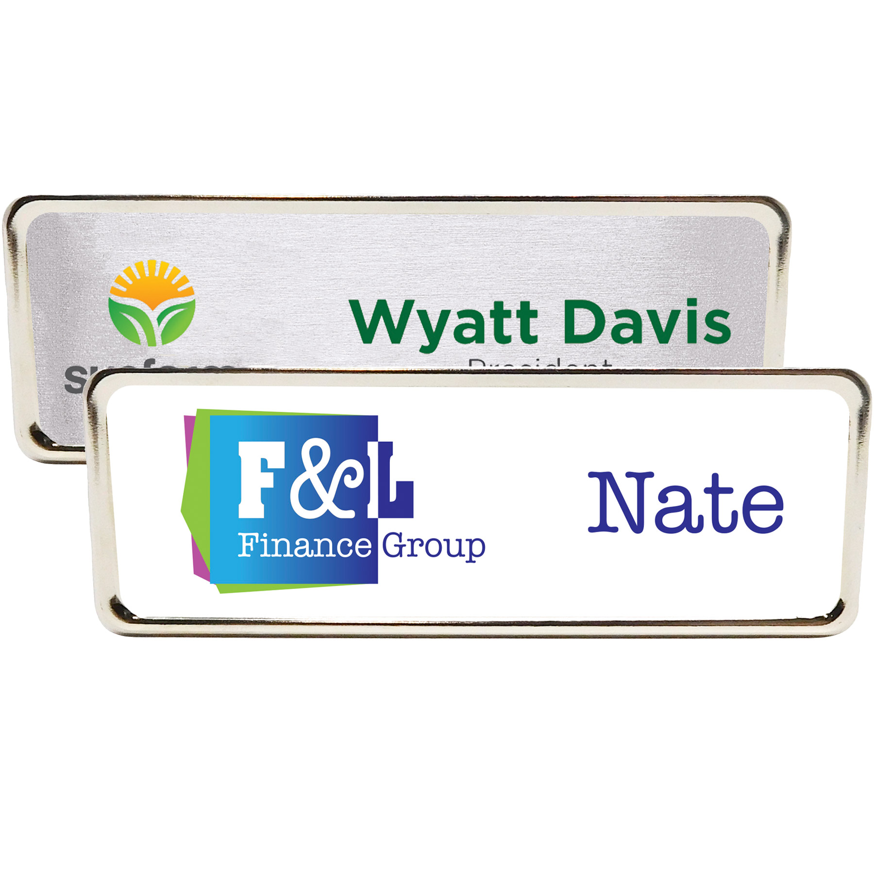 Picture of Columbus Express Metal Name Badge (standard 3 x 1)