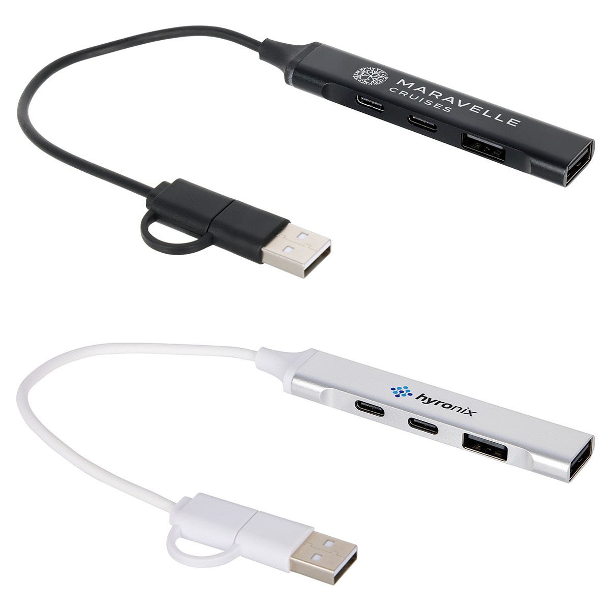 Picture of Sprint Recycled Aluminum 4-Port USB-A and USB-C Hub