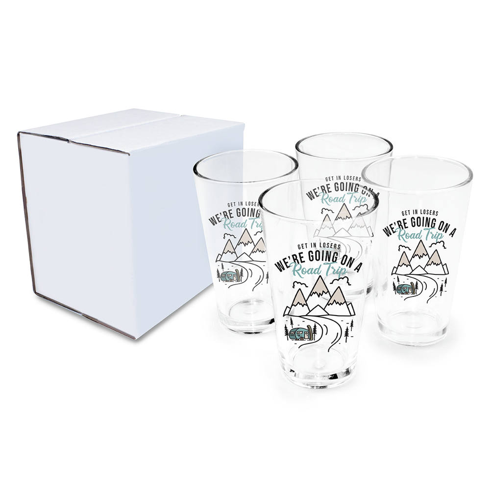 Picture of 16 oz. Pint Glass, USA - Gift Set of 4, Full Color